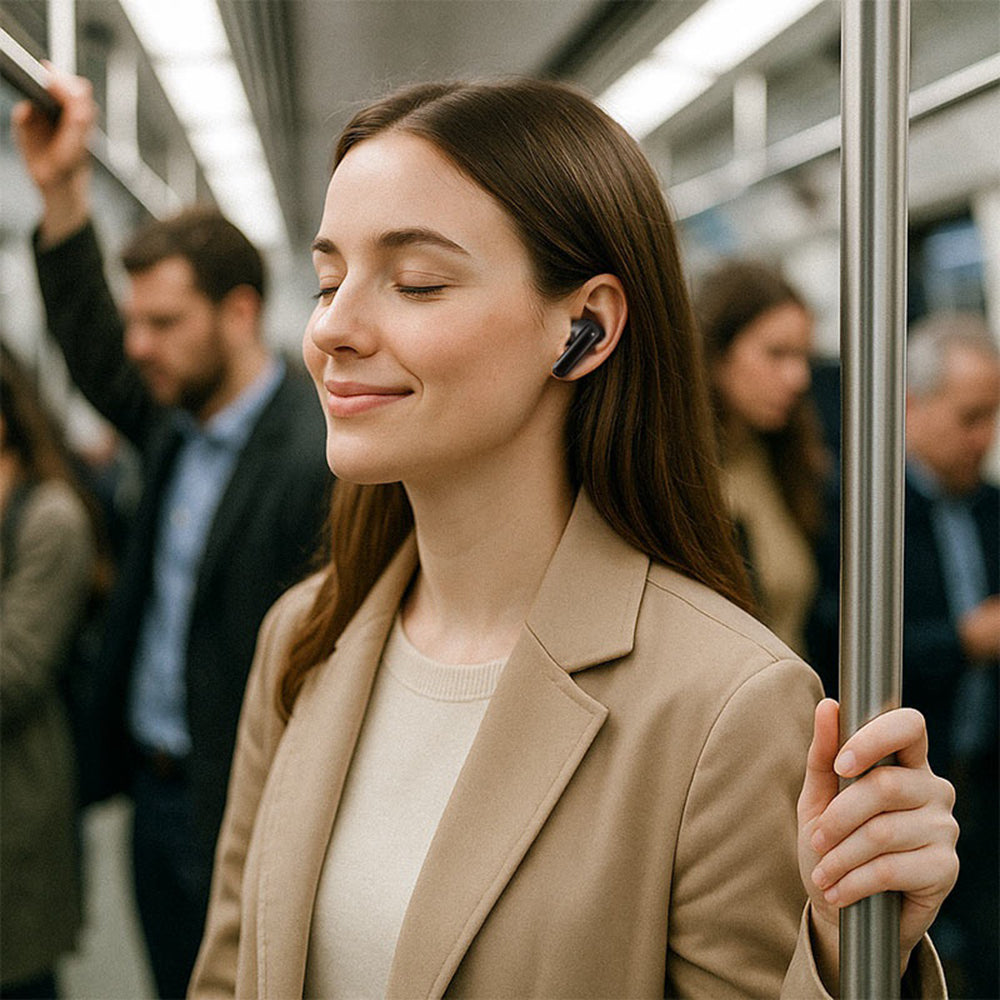 Acefast Casti Acefast (W5), In-Ear Design, TWS, 6-Mics Hybrid ANC, Dual-mic ENC, BT5.4, IPX4, Negru – imagine 6