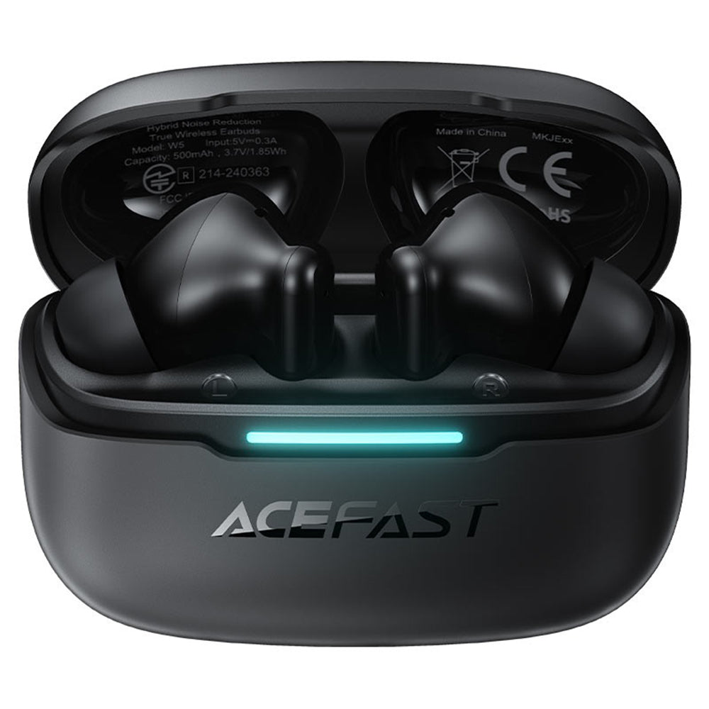 Acefast Casti Acefast (W5), In-Ear Design, TWS, 6-Mics Hybrid ANC, Dual-mic ENC, BT5.4, IPX4, Negru – imagine 3