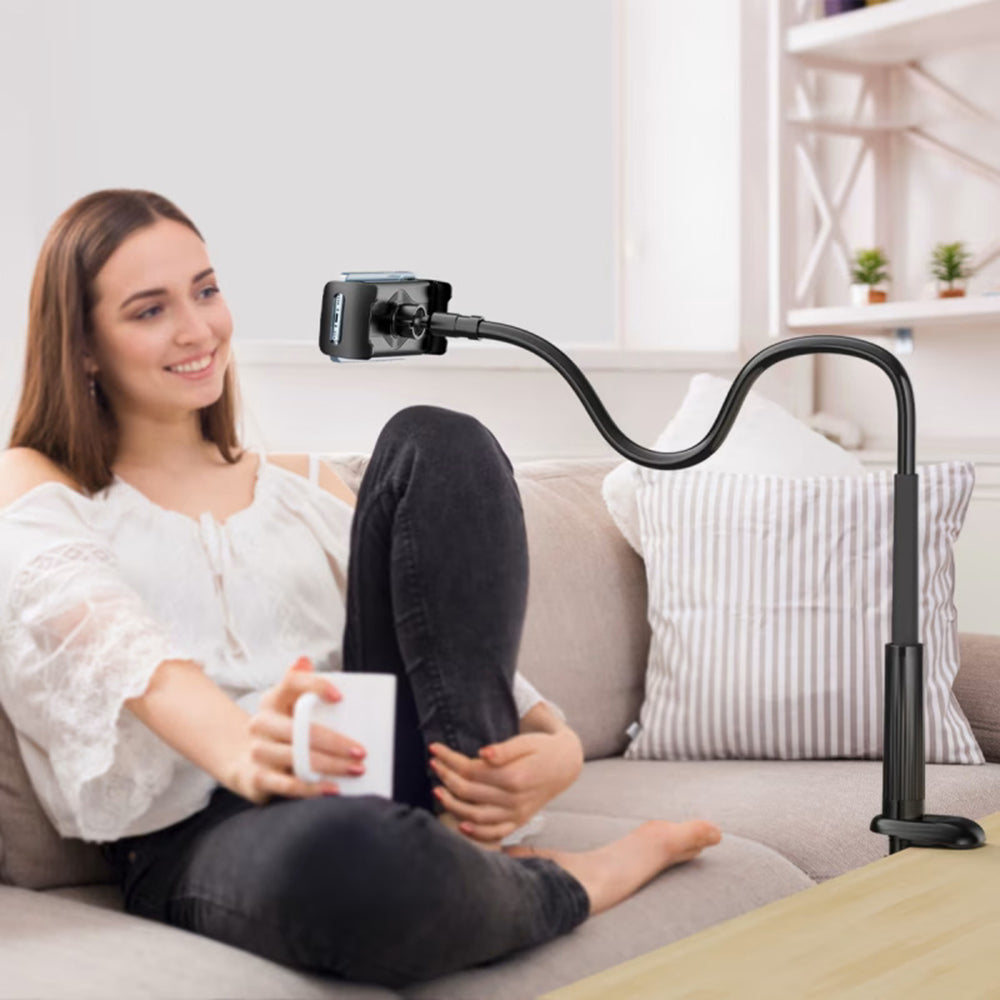 Acefast Suport Acefast Universal (E40), 360° Rotation, Flexible Arm, Strong Clamp, Wide Compatibility, Negru – imagine 6
