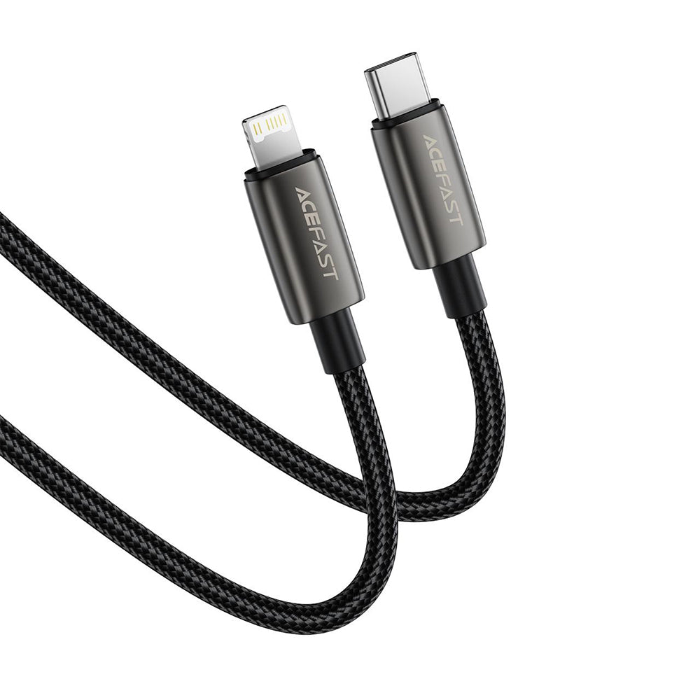 Acefast Cablu Acefast (C23-01), USB-C to Lightning, 30W, Braided cable, 1.2m, Negru