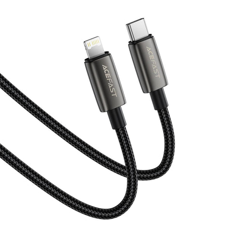 Acefast Cablu Acefast (C23-01), USB-C to Lightning, 30W, Braided cable, 1.2m, Negru