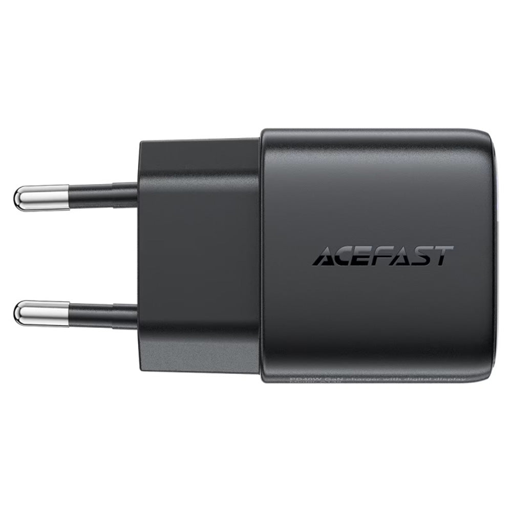 Acefast Incarcator Acefast (A135), Type-C, GaN, Fast Charge, PD45W, LED Display, AC100-240V, 1.2A, 50Hz/60Hz, EU Plug, N