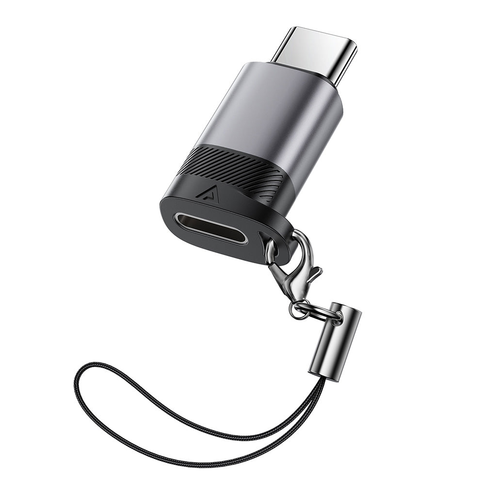 Acefast Adaptor Acefast Adapter (J19), Lightning Female to USB-C Male, 60W Charging, USB2.0 Data Transmission, Gri – ima