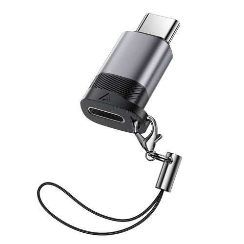 Acefast Adaptor Acefast Adapter (J19), Lightning Female to USB-C Male, 60W Charging, USB2.0 Data Transmission, Gri – ima