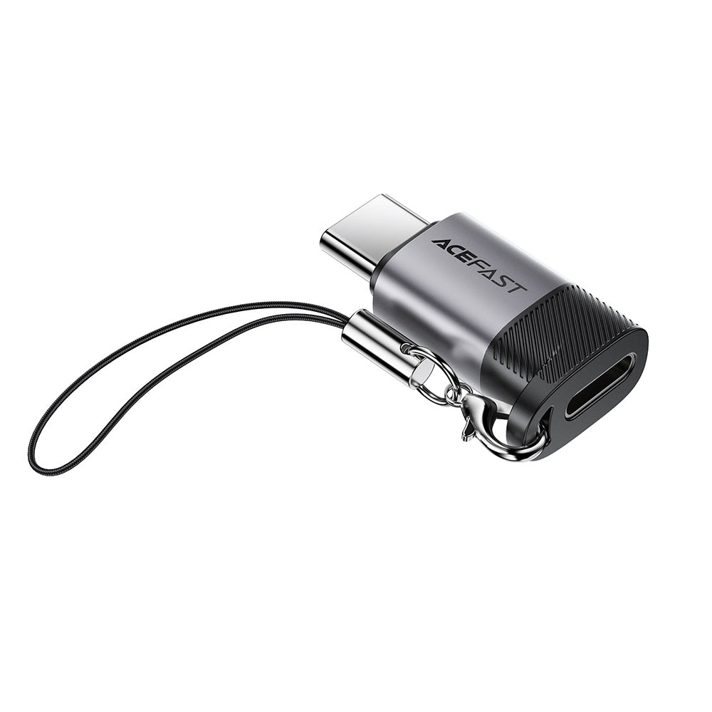 Acefast Adaptor Acefast Adapter (J19), Lightning Female to USB-C Male, 60W Charging, USB2.0 Data Transmission, Gri – ima