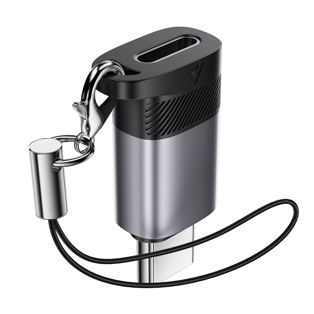 Acefast Adaptor Acefast Adapter (J19), Lightning Female to USB-C Male, 60W Charging, USB2.0 Data Transmission, Gri – ima