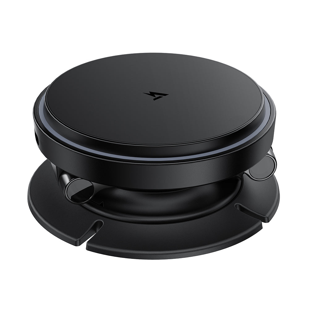Acefast Suport Acefast with Wireless Charging (D65), Magnetic, 15W, 3+1 Axis Adjustability, Light, Foldable, Negru – ima