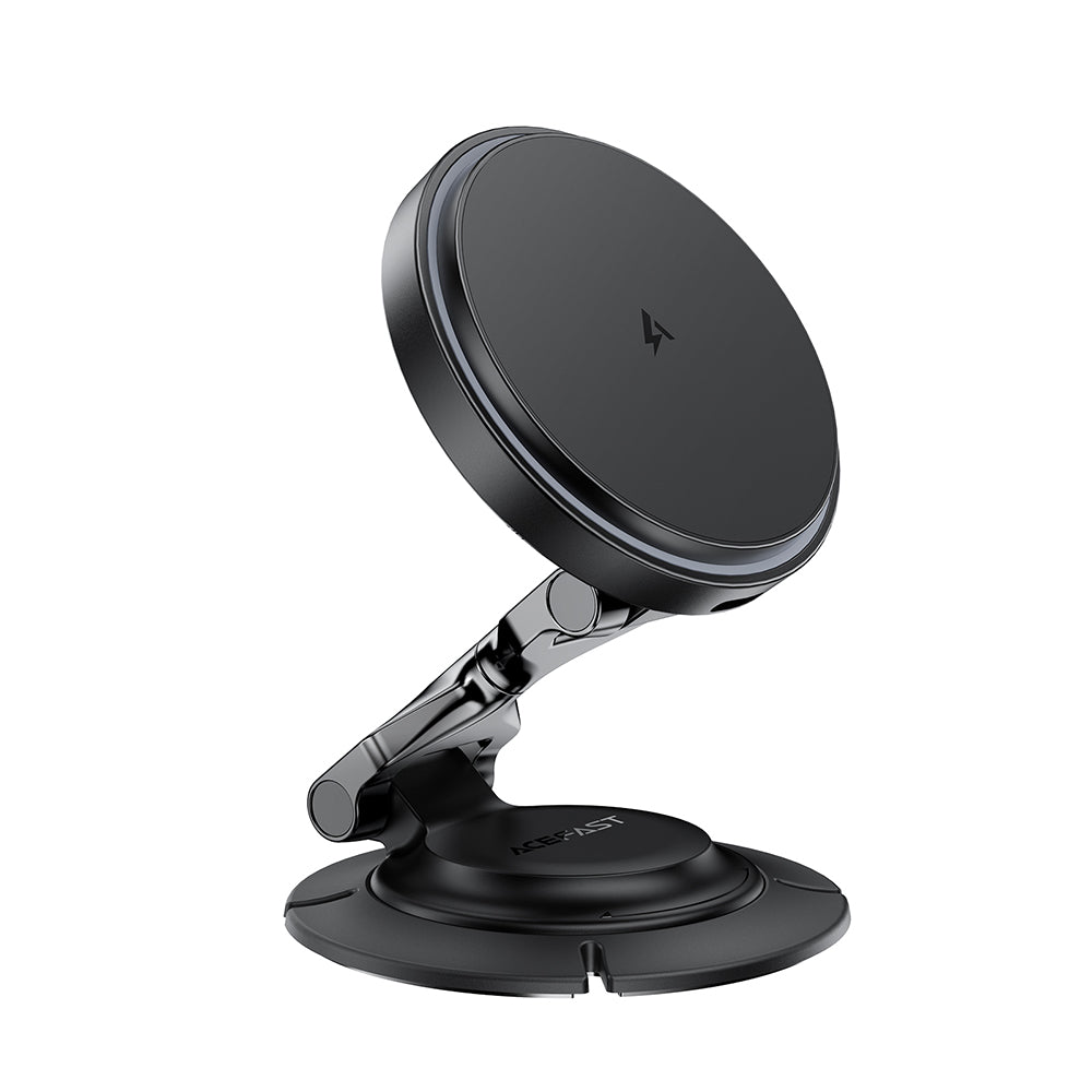 Acefast Suport Acefast with Wireless Charging (D65), Magnetic, 15W, 3+1 Axis Adjustability, Light, Foldable, Negru – ima