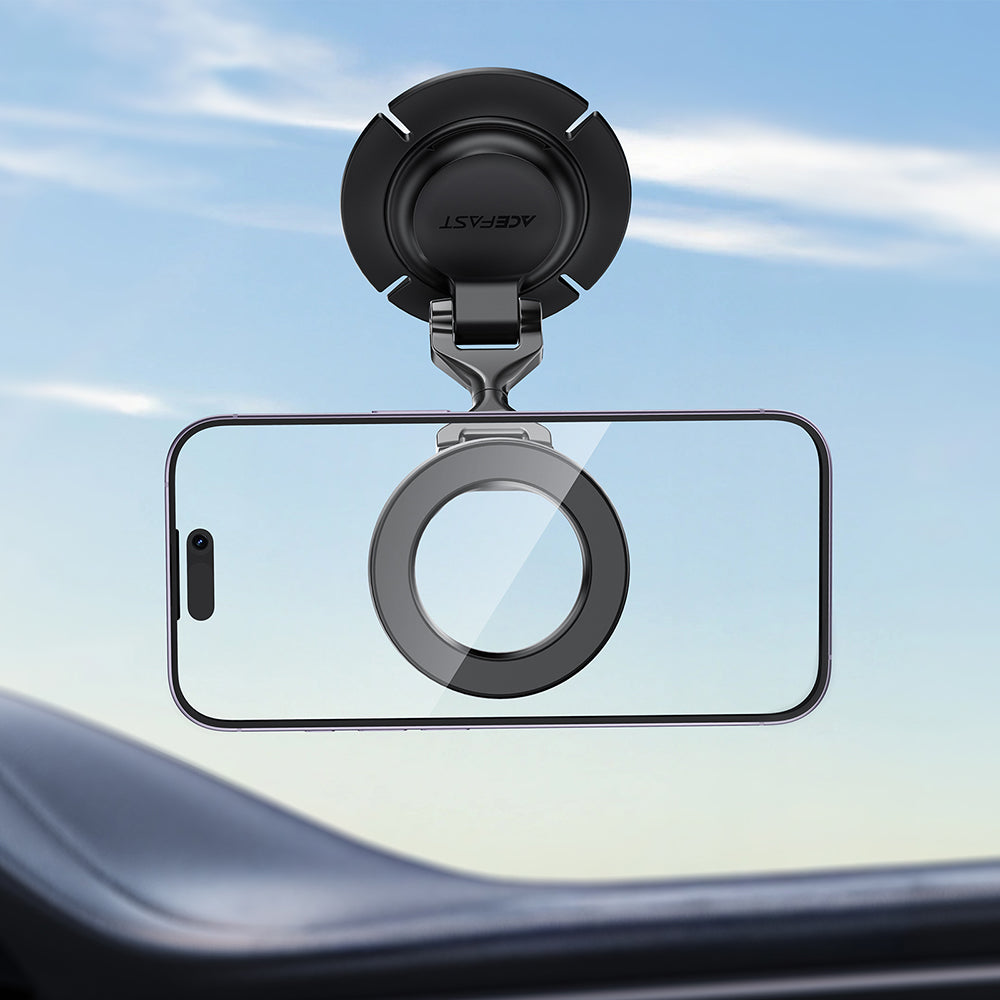 Acefast Suport Acefast with Wireless Charging (D65), Magnetic, 15W, 3+1 Axis Adjustability, Light, Foldable, Negru – ima