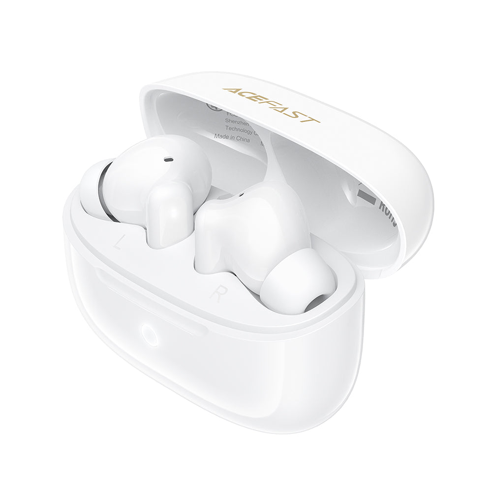Acefast Casti Acefast (W7), In-ear, BT 6.0, AI Call Noise Cancelling, Gaming Mode, Touch, IPX4, 320mAh, USB-C, Alb