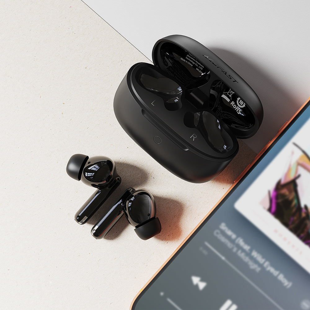 Acefast Casti Acefast (W7), In-ear, BT 6.0, AI Call Noise Cancelling, Gaming Mode, Touch, IPX4, 320mAh, USB-C, Alb – ima