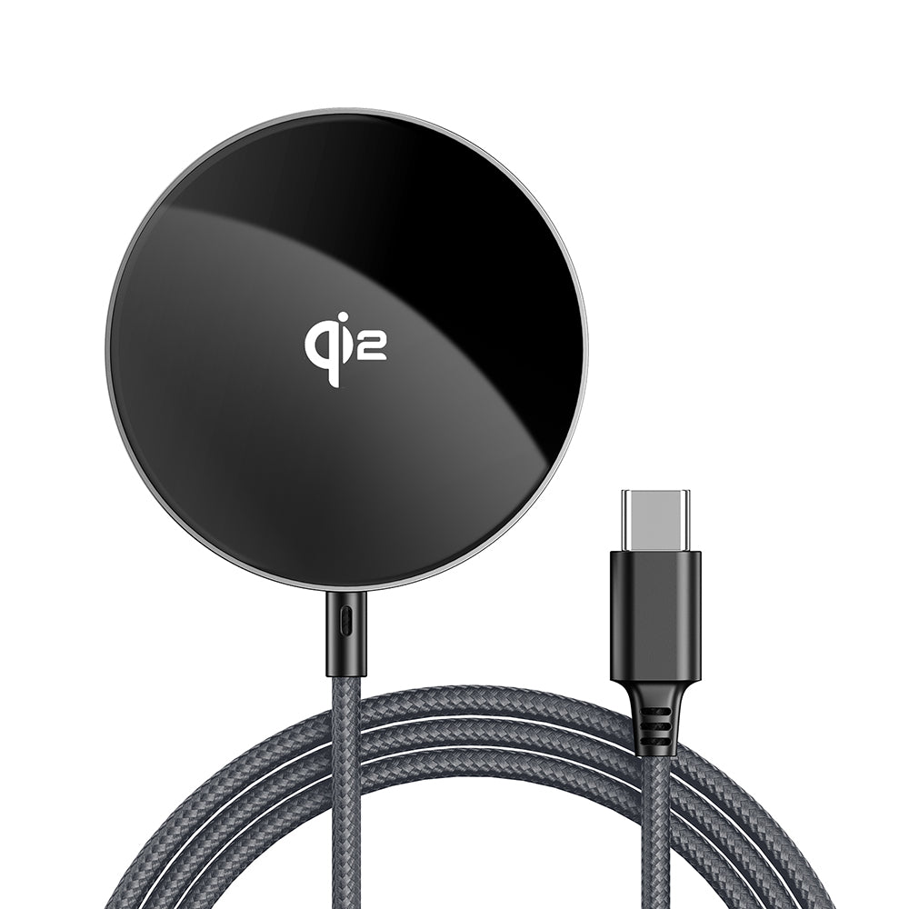 Acefast Incarcator Acefast Magnetic Wireless (E24), MagSafe, Fast Charge, Qi2, Type-C, 15W, 2.25A, Tempered Glass, 1.2m,