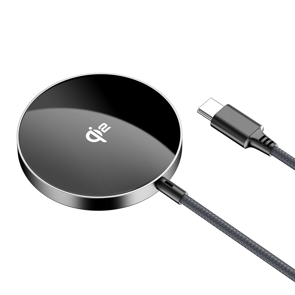 Acefast Incarcator Acefast Magnetic Wireless (E24), MagSafe, Fast Charge, Qi2, Type-C, 15W, 2.25A, Tempered Glass, 1.2m,