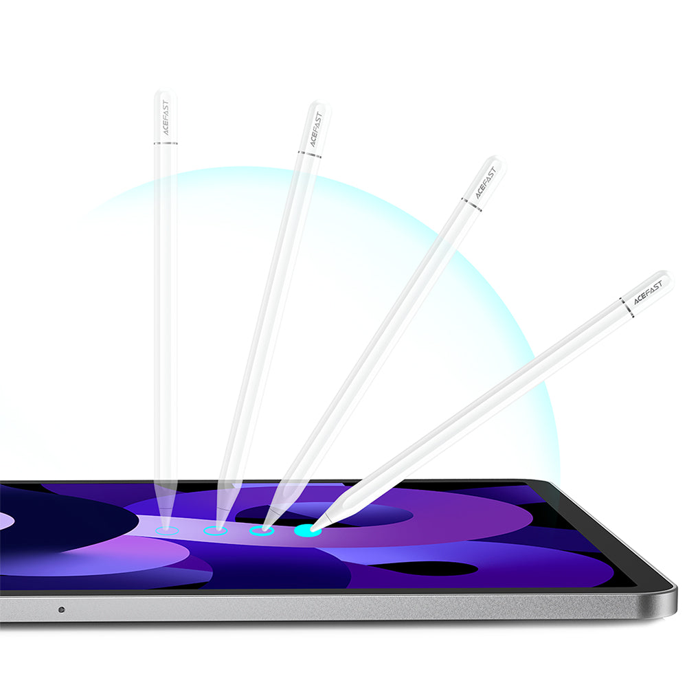Acefast - Stylus Pen (V3) - for iPad, Active, Capacitive, with Wireless Charging, Minimal Lag, 90mAh, Type-C - White