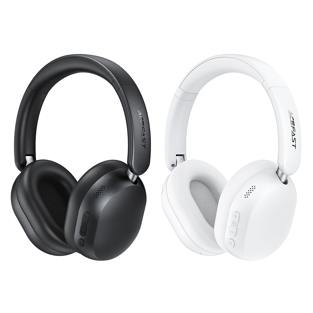 Acefast Casti Acefast Wireless Headset (H12), 4-Mic Hybrid ANC, 40mm Hi-Fi, BT 5.4, Game Mode, Bass Boost, HD Mic, Negru