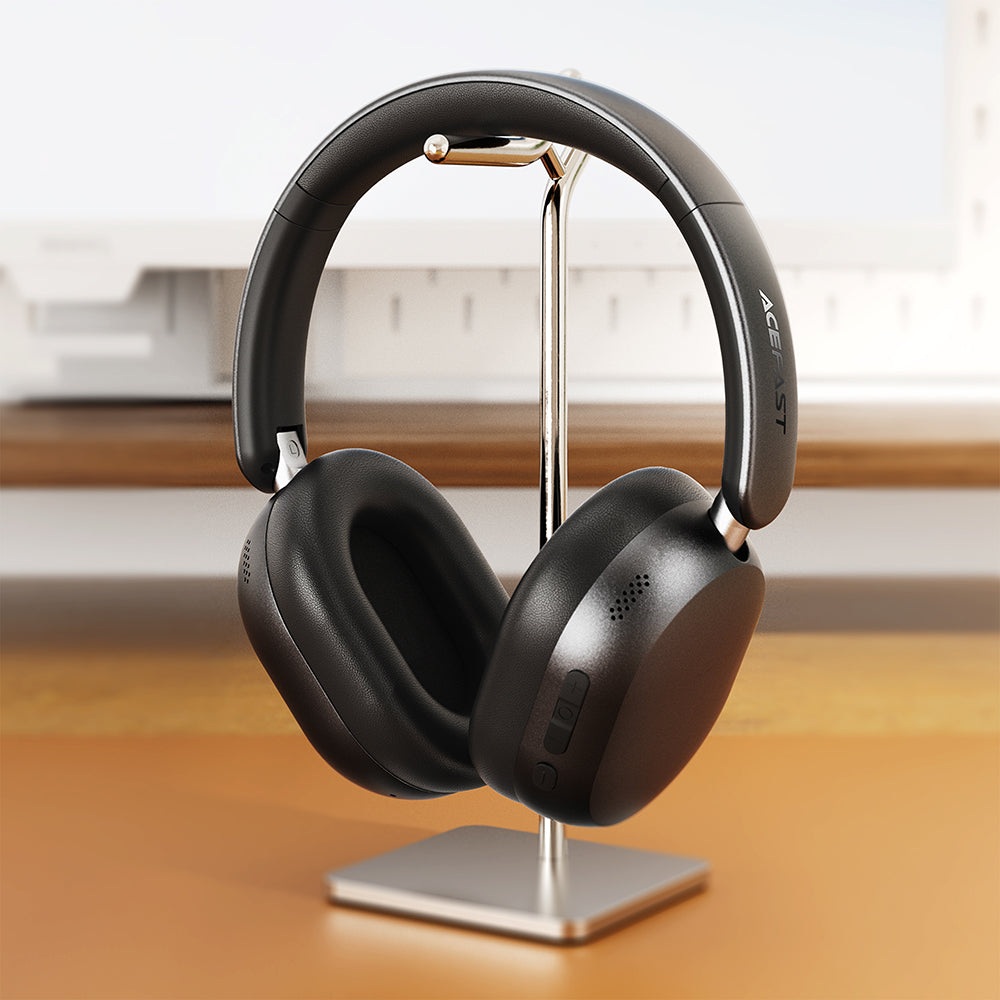 Acefast Casti Acefast Wireless Headset (H12), 4-Mic Hybrid ANC, 40mm Hi-Fi, BT 5.4, Game Mode, Bass Boost, HD Mic, Negru