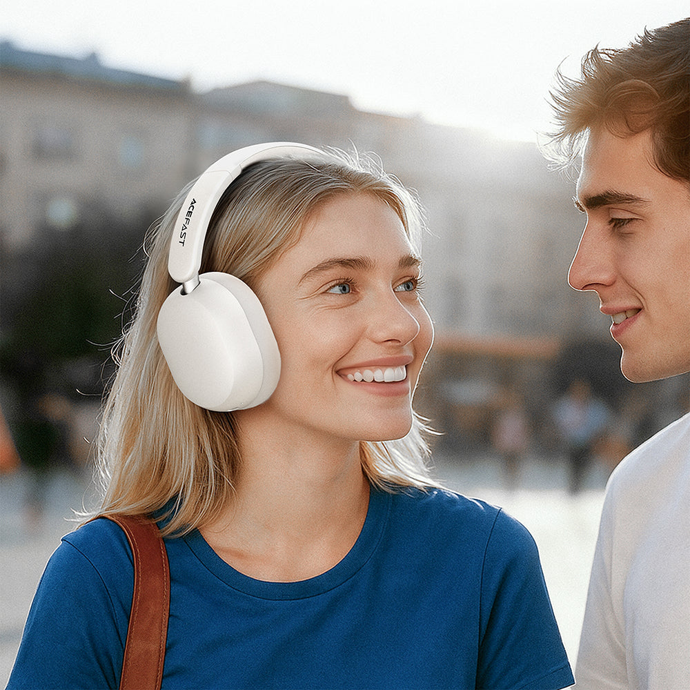Acefast Casti Acefast Wireless Headset (H12), 4-Mic Hybrid ANC, 40mm Hi-Fi, BT 5.4, Game Mode, Bass Boost, HD Mic, Negru