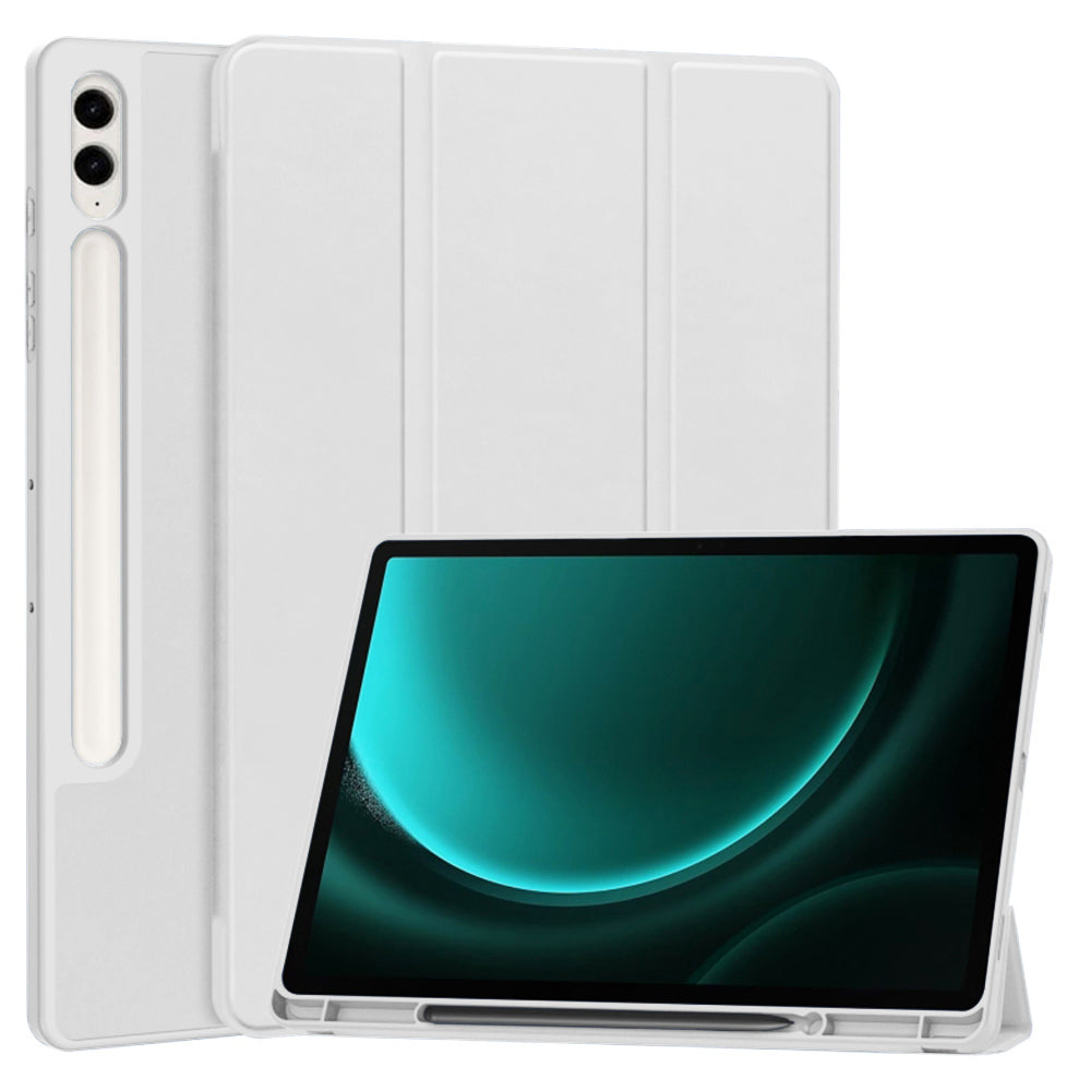 Techsuit - Flex Trifold (with Pencil Holder) - Samsung Galaxy Tab S9 Plus / S10 Plus / S9 FE Plus - Gray