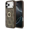 Husa pentru iPhone 17 Pro Max - Guess Hardcase 4G Ring Stand (GUHCP17X4GMRBR) - Brown