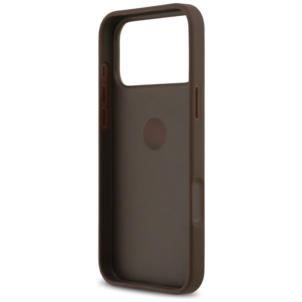 Husa pentru iPhone 17 Pro Max - Guess Hardcase 4G Ring Stand (GUHCP17X4GMRBR) - Brown