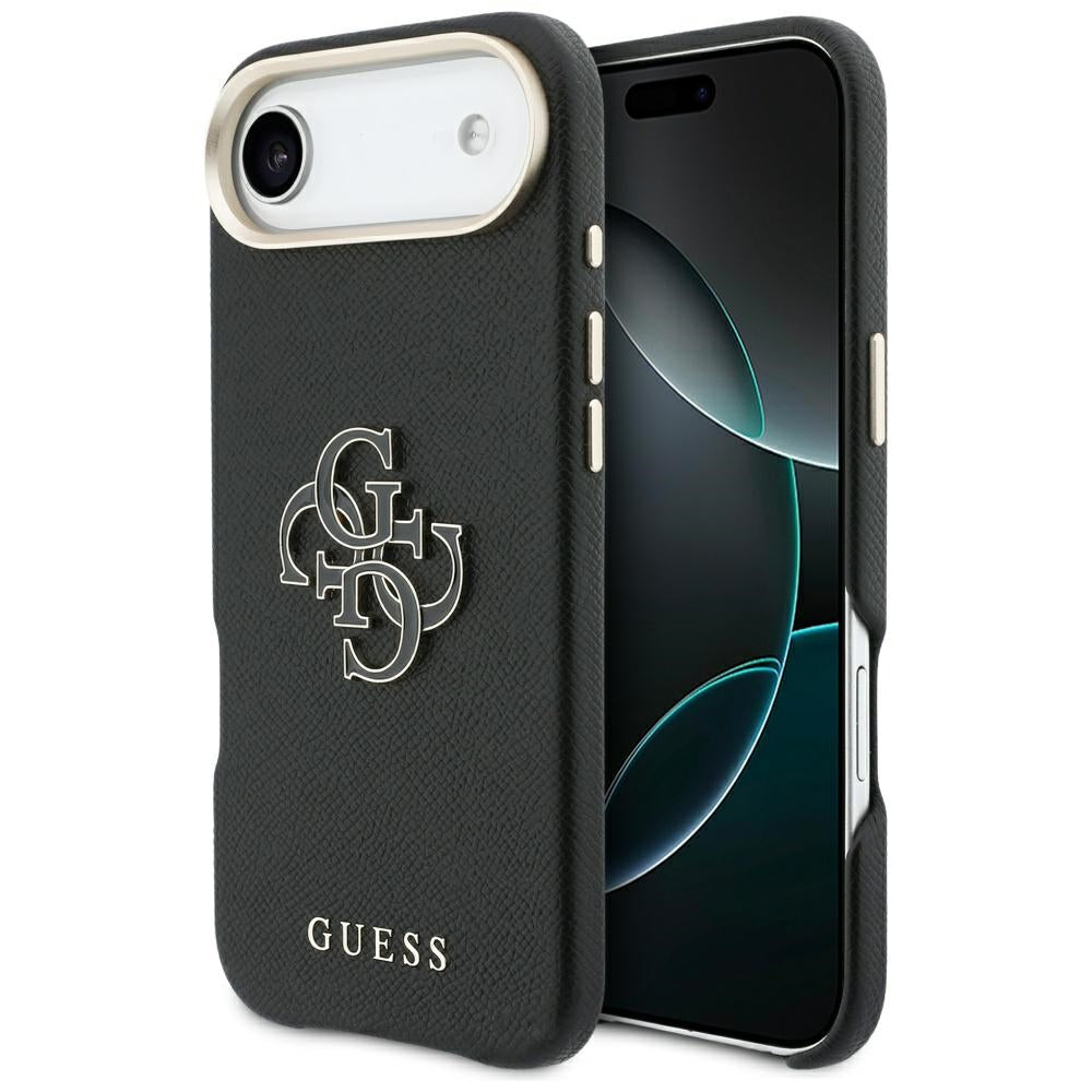 Husa pentru iPhone 17 Air - Guess Hardcase Resin Logo (GUHCP17M5PS4RGGK) - Black