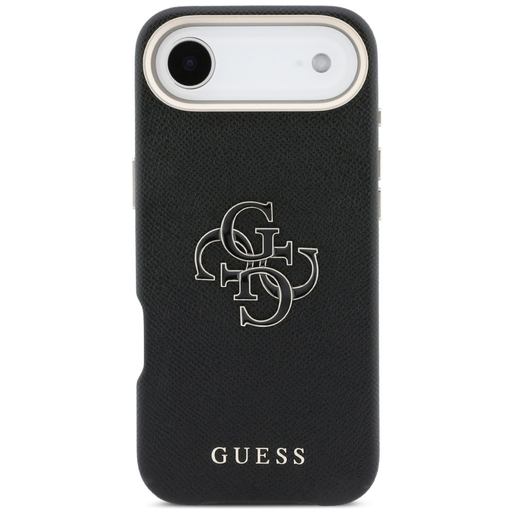 Husa pentru iPhone 17 Air - Guess Hardcase Resin Logo (GUHCP17M5PS4RGGK) - Black