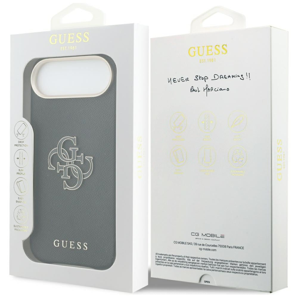 Husa pentru iPhone 17 Air - Guess Hardcase Resin Logo (GUHCP17M5PS4RGGK) - Black