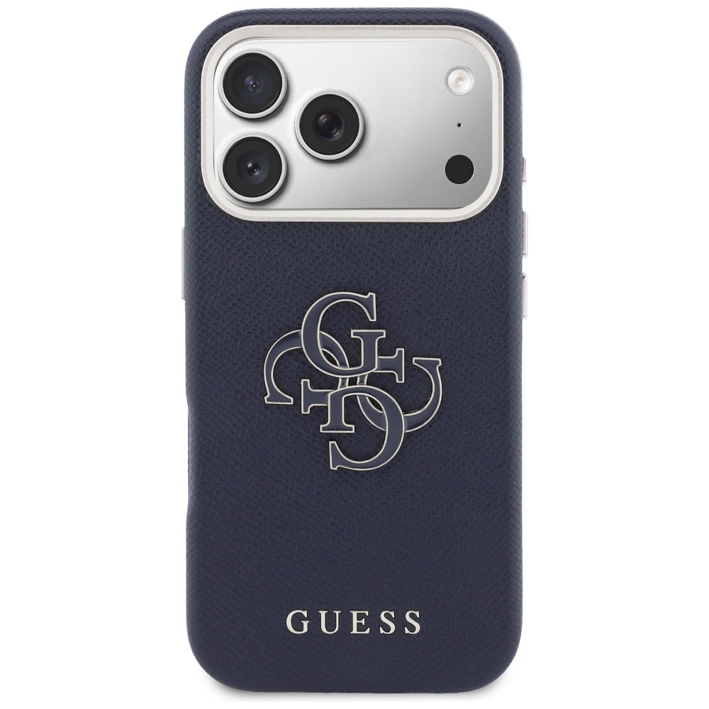 Husa pentru iPhone 17 Pro Max - Guess Hardcase Resin Logo (GUHCP17X5PS4RGGB) - Blue
