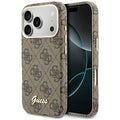 Guess Husa de protectie Guess 4G Script MagSafe (GUHMP17X5P4FWMSW) compatibil cu iPhone 17 Pro Max, Maro