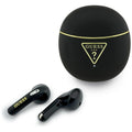 Guess - Wireless Earbuds Script Print (GUTWSA15HETK) - In-ear, Bluetooth, TWS, Small Round Design - Black