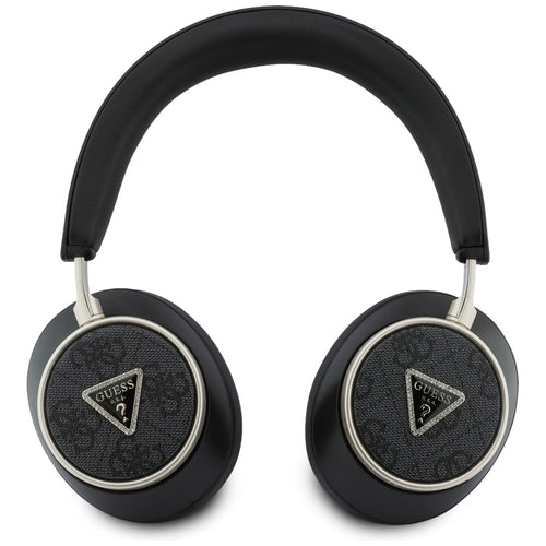 Guess - Wireless Headphones 4G Triangle Logo (GUBHC15P4MRCTK) - Bluetooth, ENC Technology, Over-ear, Eco Leather - Black