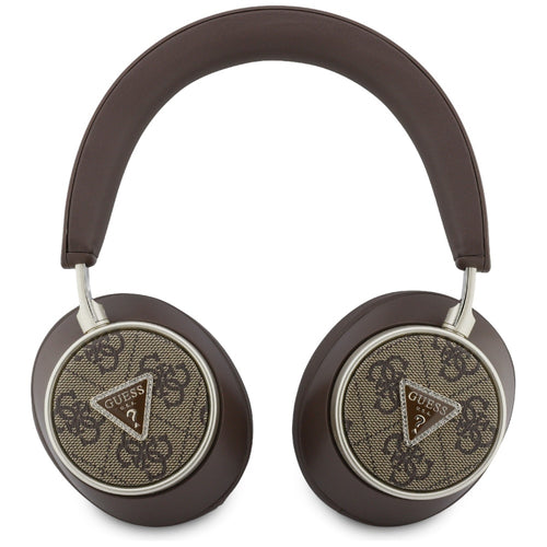 Guess - Wireless Headphones 4G Triangle Logo (GUBHC15P4MRCTW) - Bluetooth, ENC Technology, Over-ear, Eco Leather - Brown