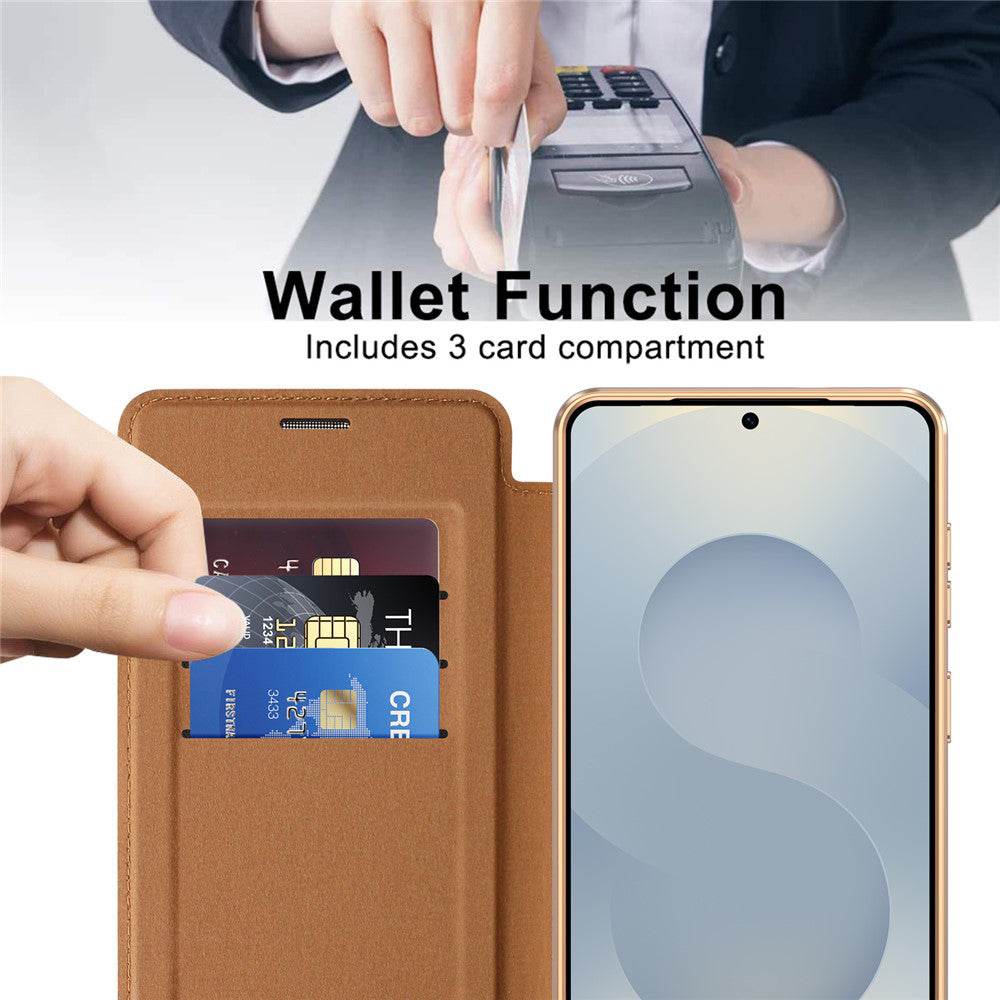 Techsuit - SmartMag Book Case - Samsung Galaxy S26 Plus - Brown