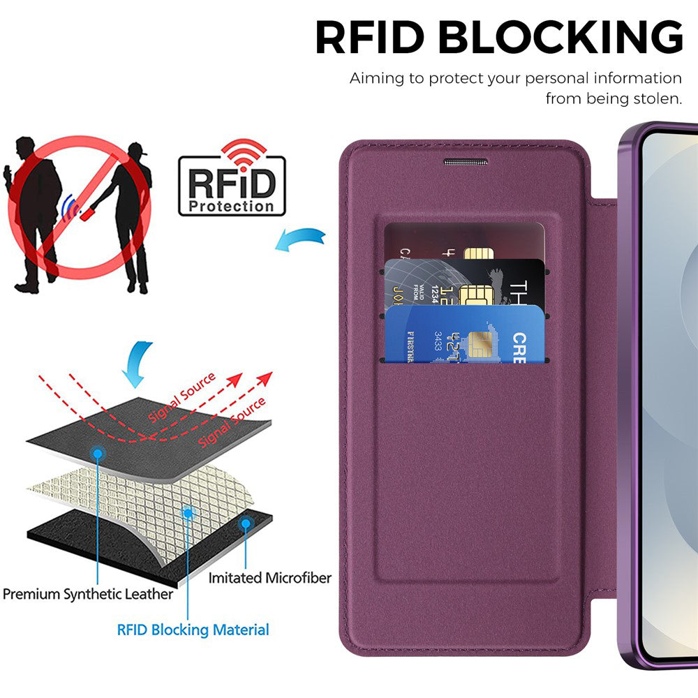 Techsuit - SmartMag Book Case - Samsung Galaxy S26 - Purple