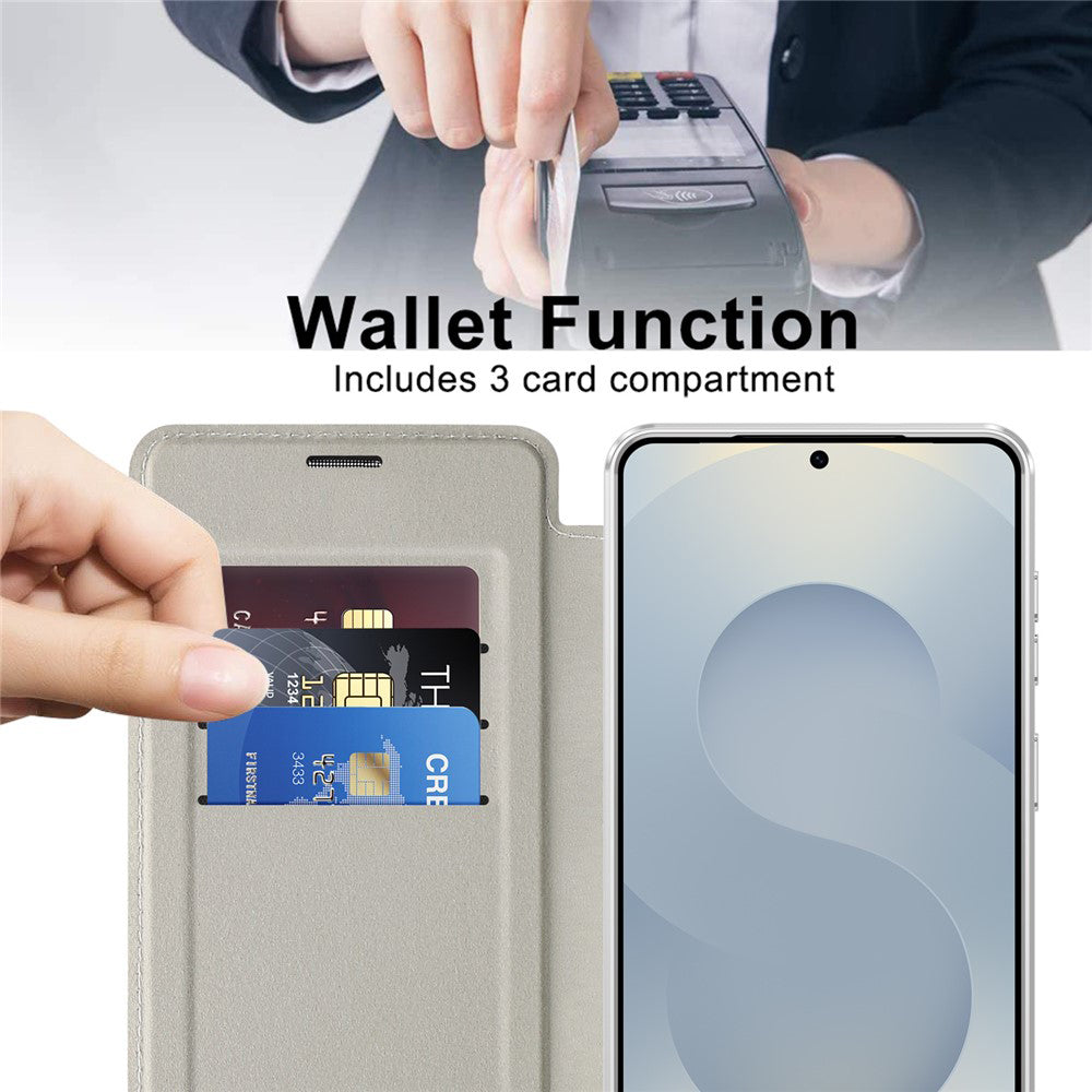Techsuit - SmartMag Book Case - Samsung Galaxy S26 - Gray