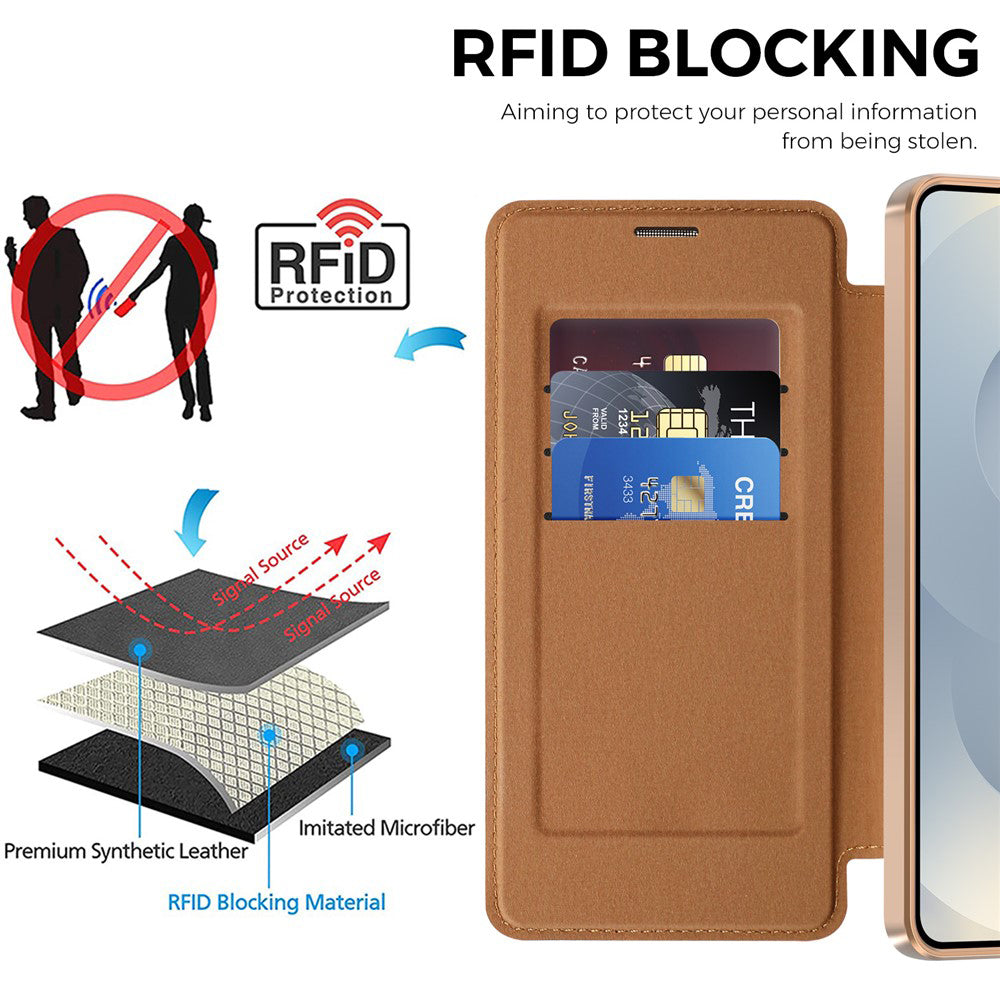 Techsuit - SmartMag Book Case - Samsung Galaxy S26 - Brown
