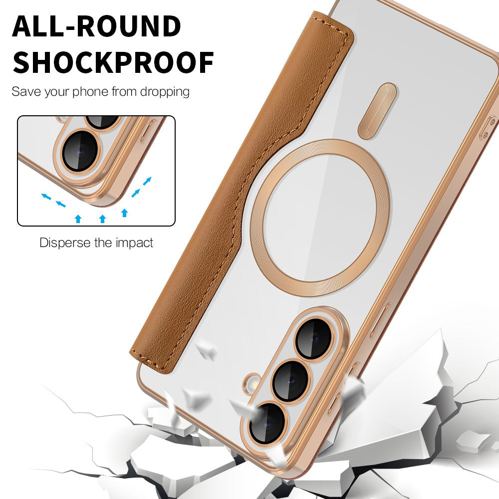 Techsuit - SmartMag Book Case - Samsung Galaxy S26 - Brown