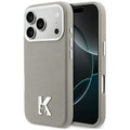 Karl Lagerfeld - Hardcase Leather MagSafe with K Head Logo (KLHMP17L5PGFKHGG) - iPhone 17 Pro - Grey