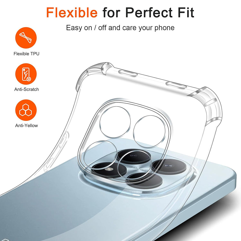 Techsuit - Shockproof Clear Silicone - Xiaomi Redmi Note 15 Pro 4G - Clear