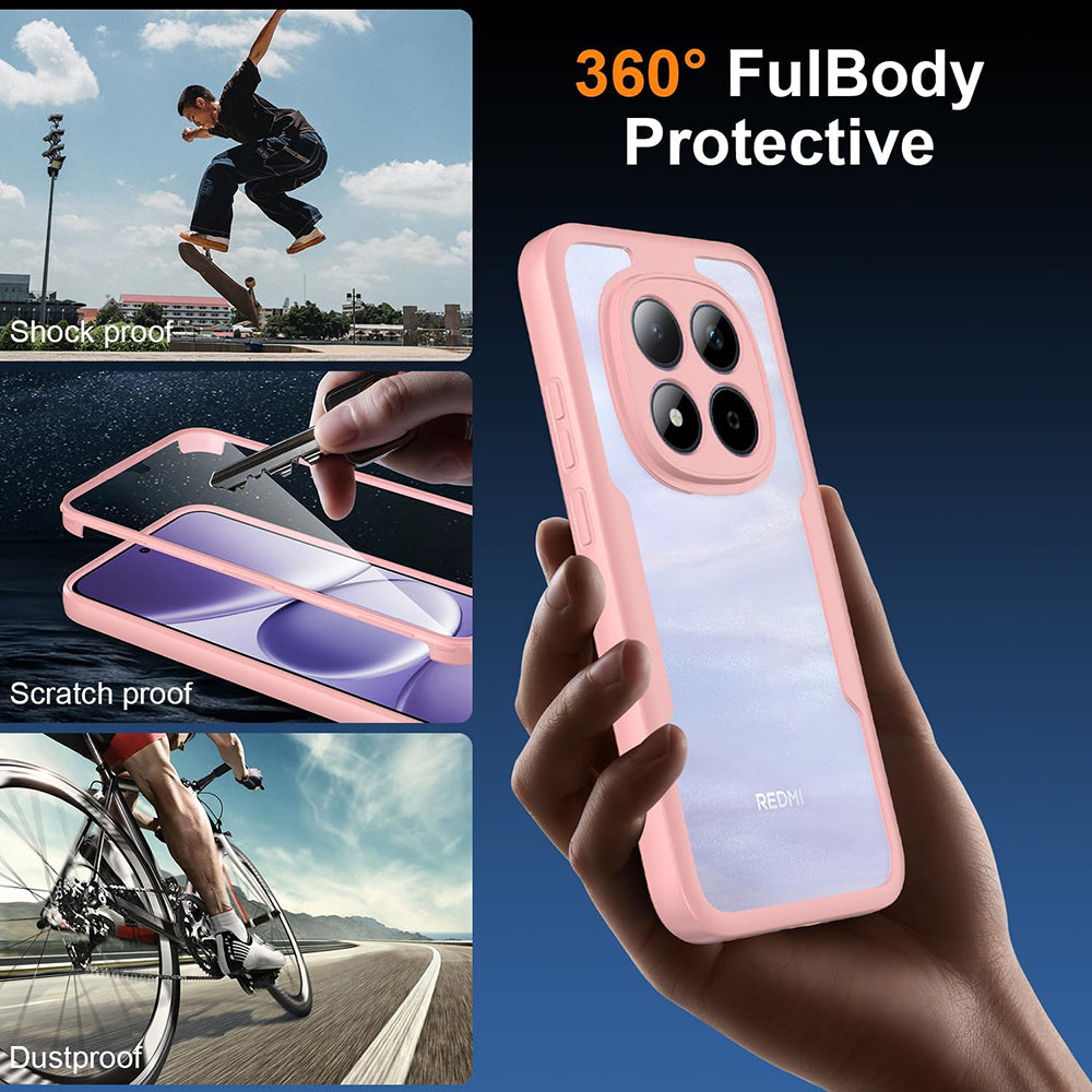 Techsuit - ColorVerse 360 Series + Screen Protector - Xiaomi Redmi Note 15 Pro+ 5G / Poco M8 Pro 5G - Pink