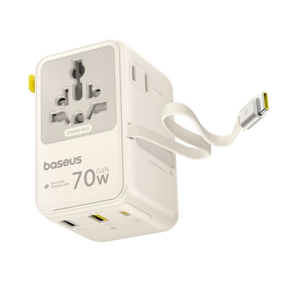 Adaptor Baseus EnerCore CG11 (E0307E01), 2AC+2U+2C 70W, Alb