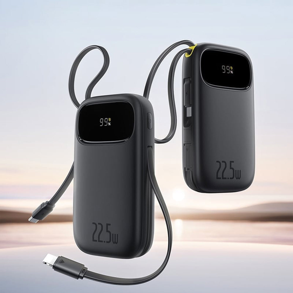 Baseus - Power Bank EnerFill FC31 (P10082106123-00) - USB, Type-C, with Cable, 22.5W, 10000mAh, Digital Display - Black