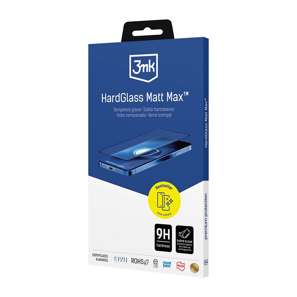 3mk - HardGlass Matt Max Screen Protector - Samsung Galaxy S26 Plus - Black