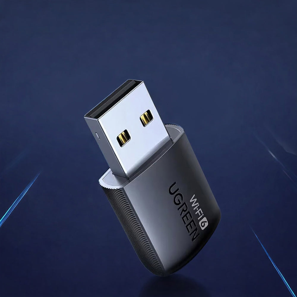Ugreen - Wi-Fi Adapter CM762 (35264) - USB, 2.4Ghz/5Ghz, Built-in Single Antenna, Monitoring Mode, Built-in Driver - Bla