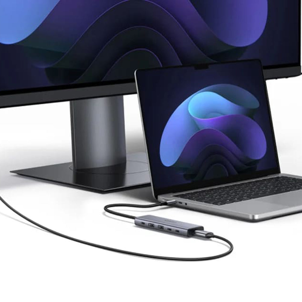 Ugreen - Docking Station CM511 (75586) - USB-C to 2x USB 3.2, DP, 3x USB-C, 10Gbps, 4K@60Hz, PD100W - Gray