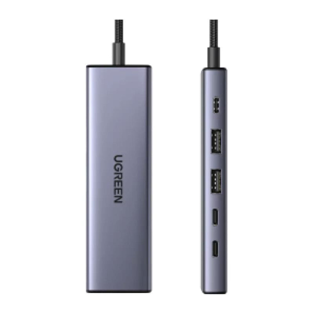 Ugreen - Docking Station CM511 (75586) - USB-C to 2x USB 3.2, DP, 3x USB-C, 10Gbps, 4K@60Hz, PD100W - Gray
