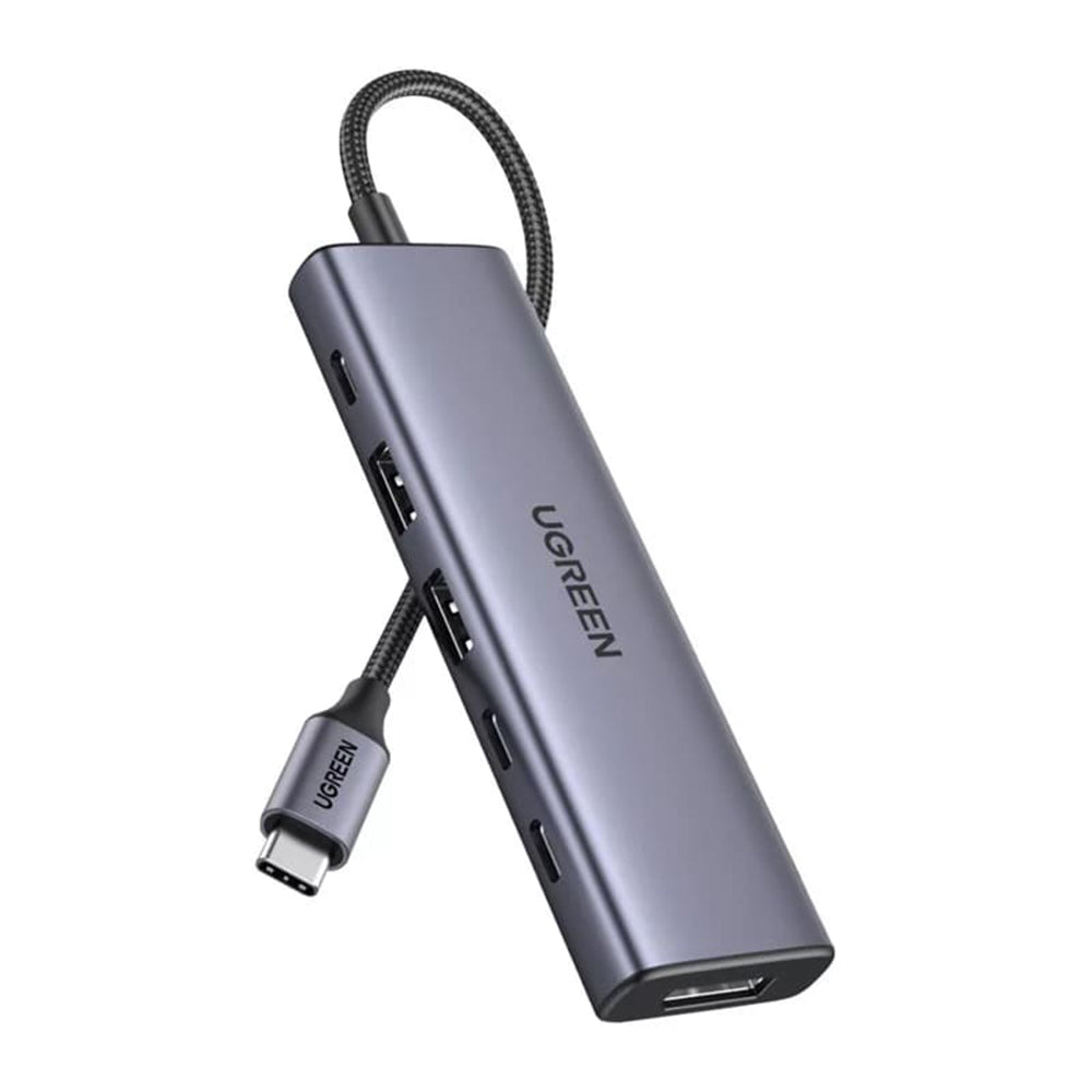 Ugreen - Docking Station CM511 (75586) - USB-C to 2x USB 3.2, DP, 3x USB-C, 10Gbps, 4K@60Hz, PD100W - Gray