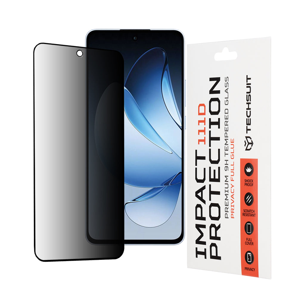 Techsuit - 111D Privacy Full Glue - Oppo Reno13 - Black