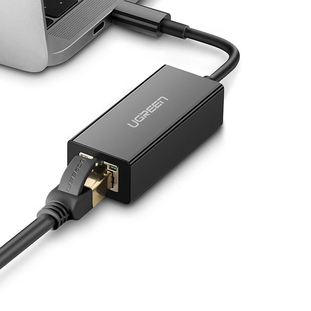 Ugreen - Ethernet Adapter US236 (50307) - USB-C to RJ45 LAN Port, Plug & Play, Windows, macOS, 1000Mbps - Black