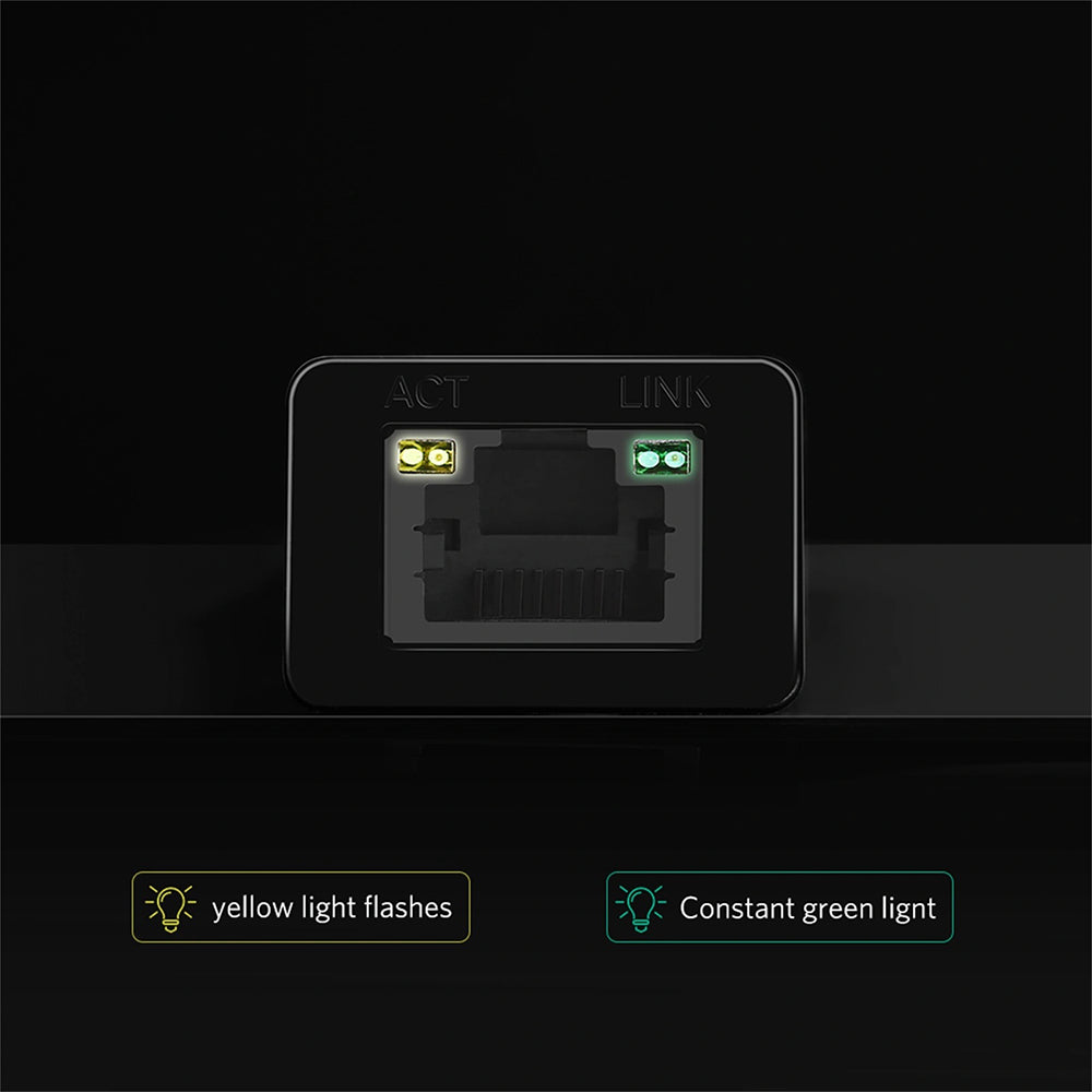 Ugreen - Ethernet Adapter US236 (50307) - USB-C to RJ45 LAN Port, Plug & Play, Windows, macOS, 1000Mbps - Black